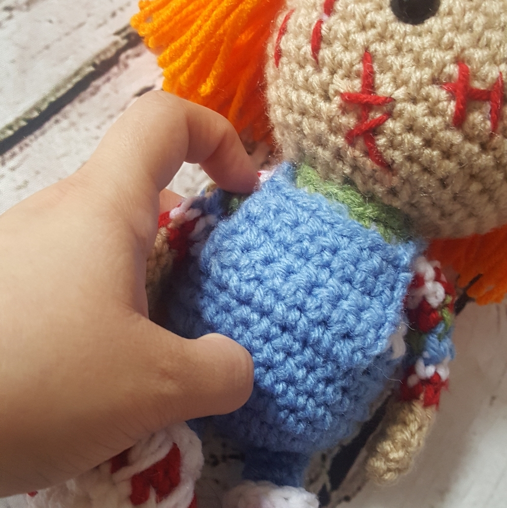 Crochet Chucky Inspired Amigurumi - Picture 2 of 16